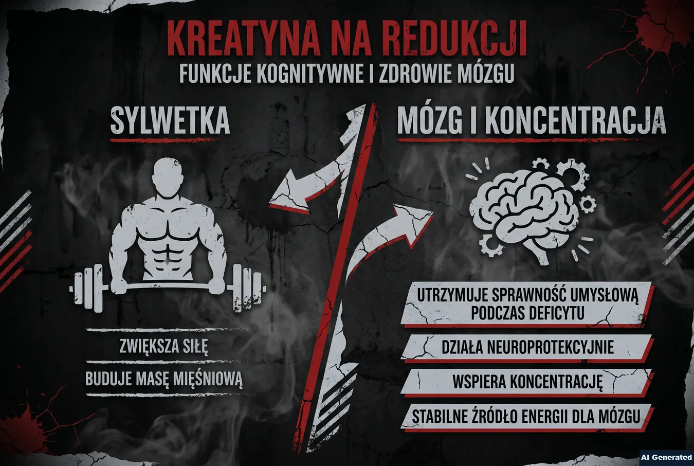 Wpływ kreatyny na sylwetkę oraz mózg i koncentrację.