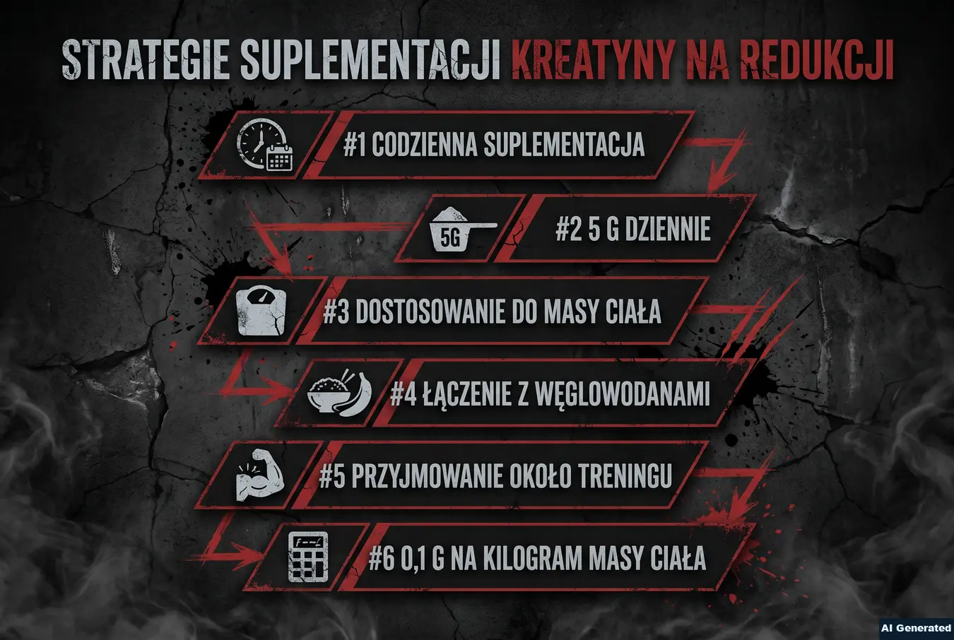 Zasady dawkowania kreatyny podczas redukcji.