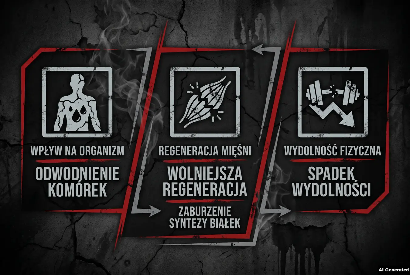 Porównanie wpływu alkoholu na organizm sportowca, regenerację mięśni i wydolność mięśniową.